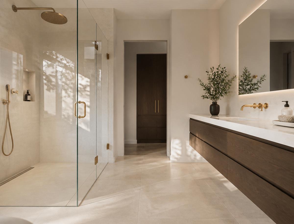 Bagno padronale, villa fine anni '70 — dopo